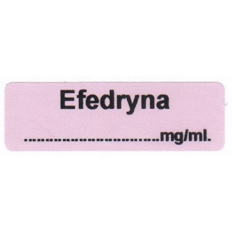 Efedryna mg/ml, pudełko 400 naklejek
