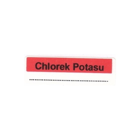 Chlorek potasu, pudełko 400 naklejek