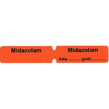 Midazolam, pudełko 200 naklejek