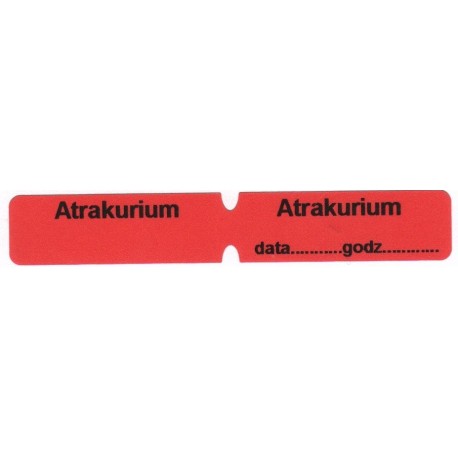 Atrakurium, pudełko 200 naklejek