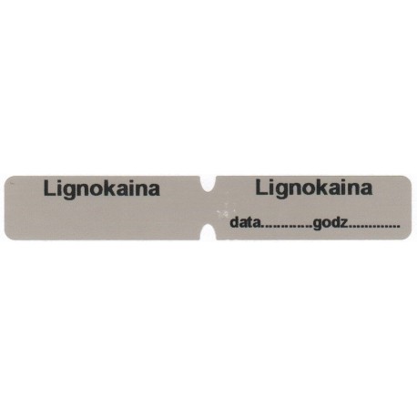 Lignokaina, pudełko 200 naklejek