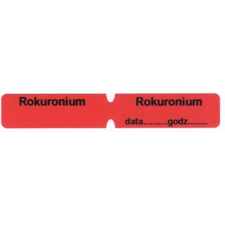 Rokuronium, pudełko 200 naklejek