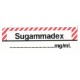 Sugammadex, pudełko 400 naklejek