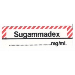 Sugammadex, pudełko 400 naklejek