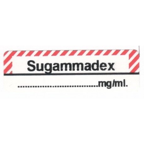 Sugammadex, pudełko 400 naklejek
