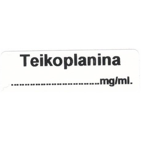 Teicoplanina mg/ml, pudełko 400 naklejek