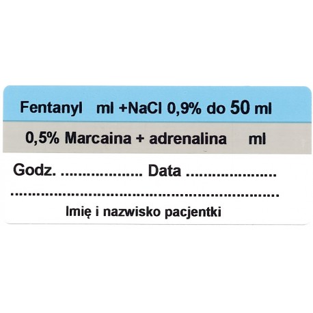 Fentanyl + Marcaina + adrenalina ZOP