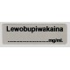 Lewobupiwakaina